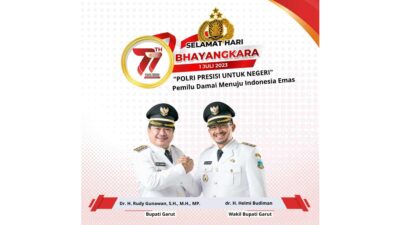 Bupati dan Wakil Bupati Garut Ucapkan Selamat HUT Ke-77 Bhayangkara
